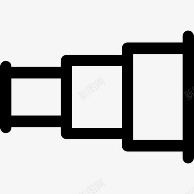 望远镜海洋生物9线性图标图标