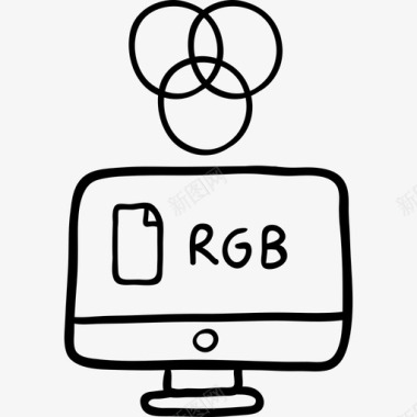 Rgb创意流程41黑色图标图标