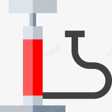气泵7号自行车扁平图标图标