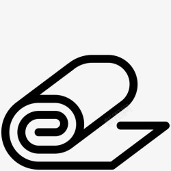 瑜伽和冥想音乐瑜伽垫运动健身图标高清图片