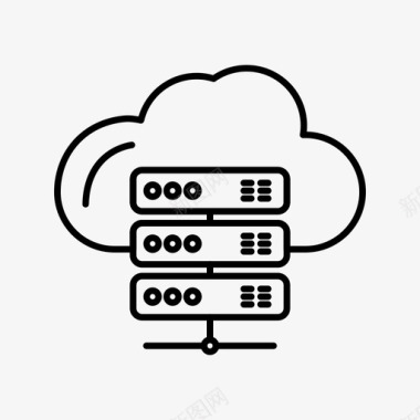 服务器云行图标图标