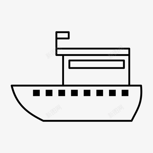 船运输车辆图标svg_新图网 https://ixintu.com 船 车辆 运输