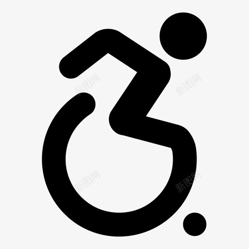 轮椅1活动图标svg_新图网 https://ixintu.com 1 ios 手表 活动 添加 苹果 轮椅 运动