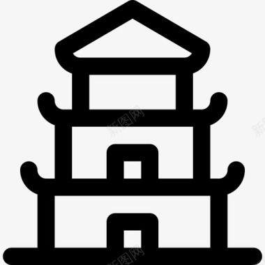 宝塔日本12直线型图标图标
