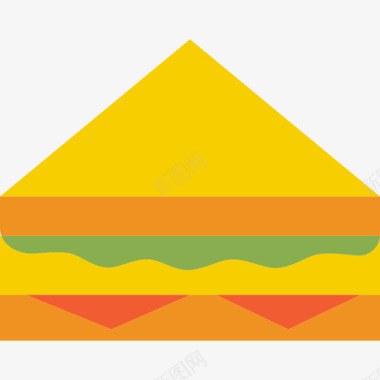 三明治食品和饮料3平的图标图标