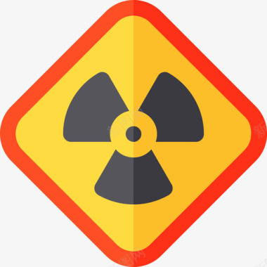 辐射信号和禁止3平坦图标图标