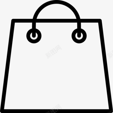 购物袋必需品23线性图标图标