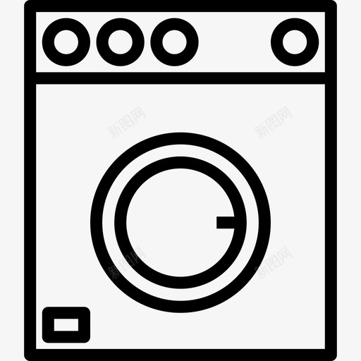 洗衣机家具70线性图标svg_新图网 https://ixintu.com 家具70 洗衣机 线性