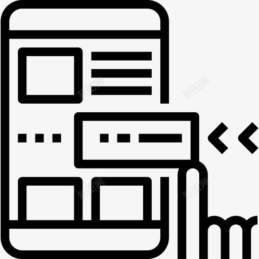 智能手机网页36线性图标svg_新图网 https://ixintu.com 智能手机 线性 网页设计36