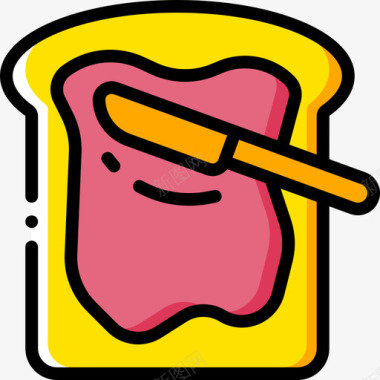 吐司美食3黄色图标图标