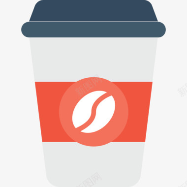 咖啡杯商务54扁平图标图标