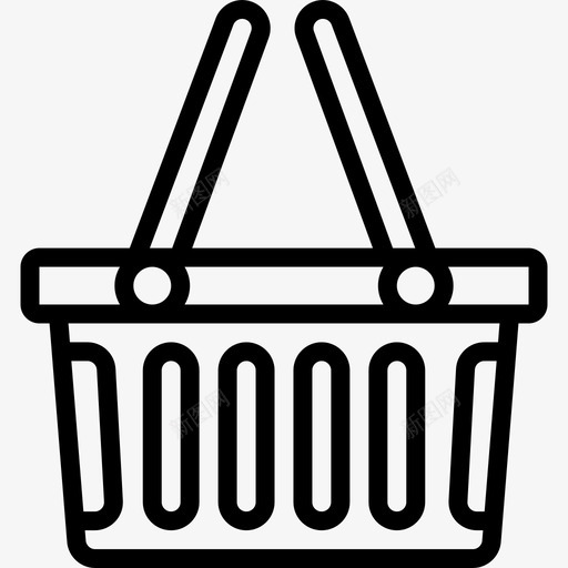 购物篮网上购物零售3线性图标svg_新图网 https://ixintu.com 线性 网上购物零售3 购物篮