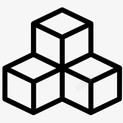 多维立方体olap数组立方体图标高清图片