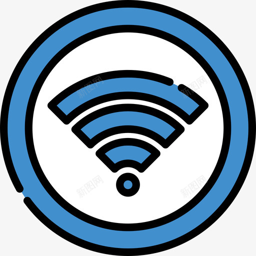 Wifi机场29线性彩色图标svg_新图网 https://ixintu.com Wifi 机场29 线性彩色