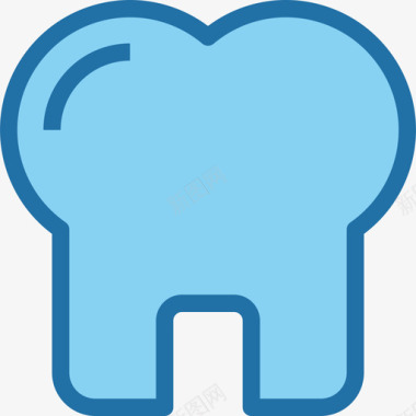 牙齿医疗保健6蓝色图标图标