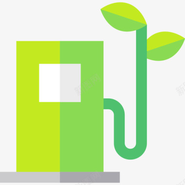 生态燃料可再生能源12平坦图标图标