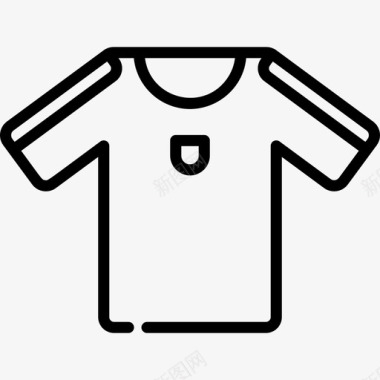 衬衫足球队2直线型图标图标