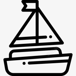 帆船装饰画8帆船钓鱼8直线型图标高清图片