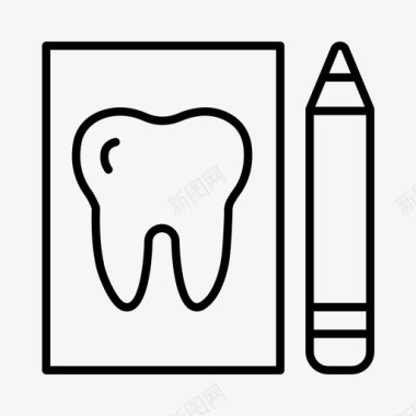 牙科检查牙医健康图标图标