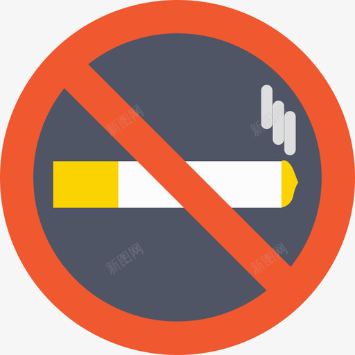 禁止吸烟医用32扁平图标svg_新图网 https://ixintu.com 医用32 扁平 禁止吸烟