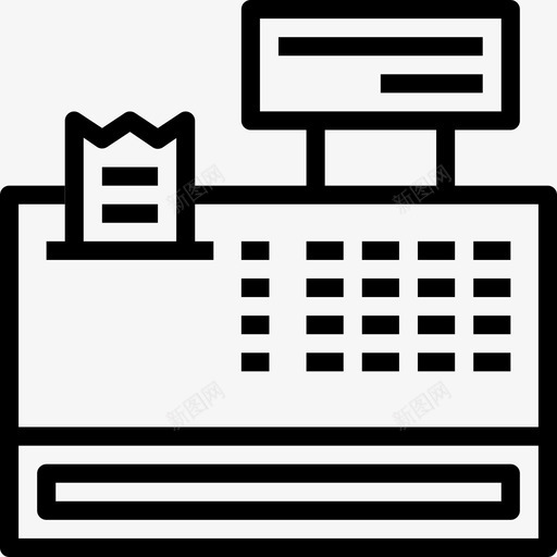 收银机货币24直系图标svg_新图网 https://ixintu.com 收银机 直系 货币24