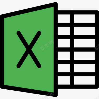 Excel徽标和品牌2线性颜色图标图标