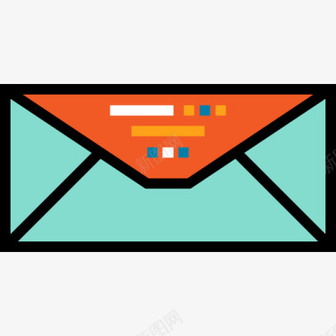电子邮件通信44线颜色图标图标