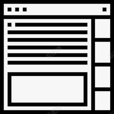 浏览器网站和用户界面线性图标图标