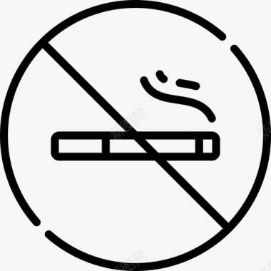 禁止吸烟酒店服务13直系图标图标