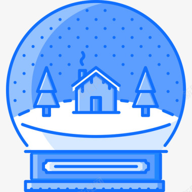 雪花地球仪圣诞110蓝色图标图标