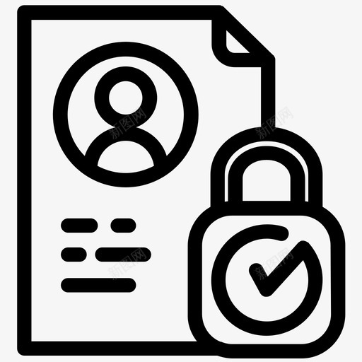 个人访问数据图标svg_新图网 https://ixintu.com 一般数据保护法规大纲 个人 保护 数据 文件 访问