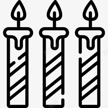 蜡烛生日24直系图标图标