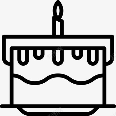 生日蛋糕42号餐厅直系图标图标