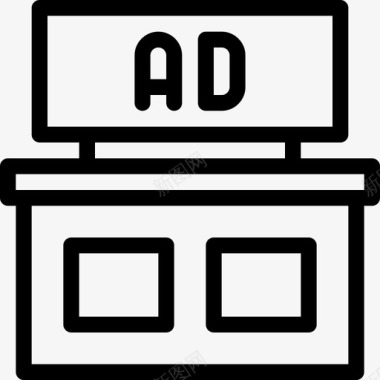 商店营销和广告9线性图标图标