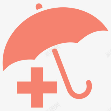 健康保险伞支持图标图标