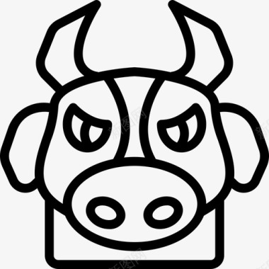公牛动物41直系图标图标