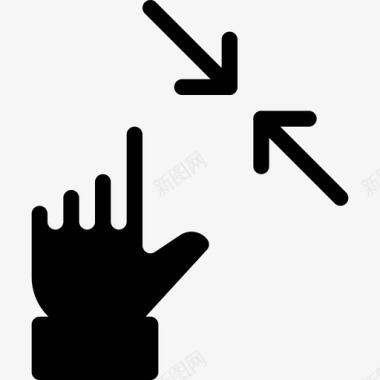 缩小触摸手势5填充图标图标
