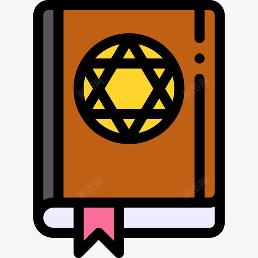 犹太魔法4线性颜色图标svg_新图网 https://ixintu.com 犹太 线性颜色 魔法4