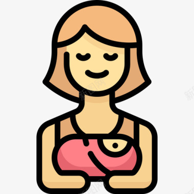 母亲母性2直系肤色图标图标