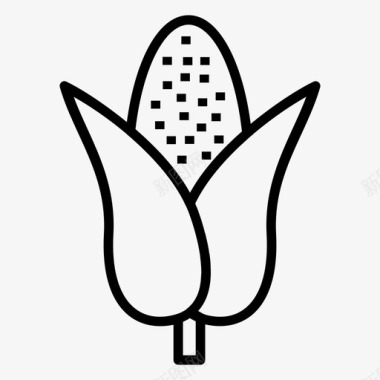玉米植物蔬菜图标图标