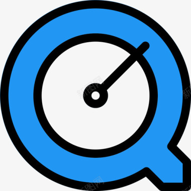 Quicktime徽标和品牌2线性颜色图标图标