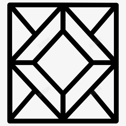 钻石水晶宝石图标svg_新图网 https://ixintu.com 宝石 水晶 石头 钻石 钻石线图标