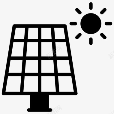 太阳能能量电池太阳能电池图标图标