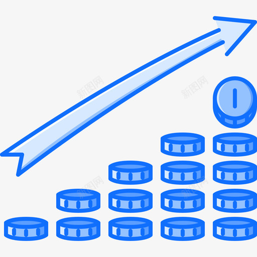 发展金钱33蓝色图标svg_新图网 https://ixintu.com 发展 蓝色 金钱33
