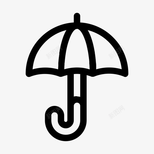雨伞秋天保护图标svg_新图网 https://ixintu.com 下雨 保护 秋天 秋天的季节轮廓 雨伞
