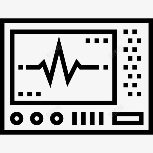 监护仪医疗器械10线性图标svg_新图网 https://ixintu.com 医疗器械10 监护仪 线性