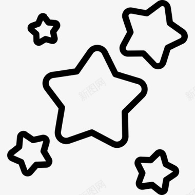 恒星太空57直线图标图标