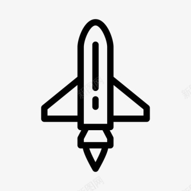 火箭飞机商业图标图标