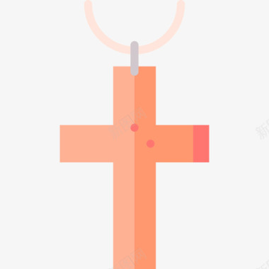 十字架第一圣餐3号平的图标图标