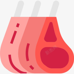 剁肉剁肉动物和食物3平的图标高清图片